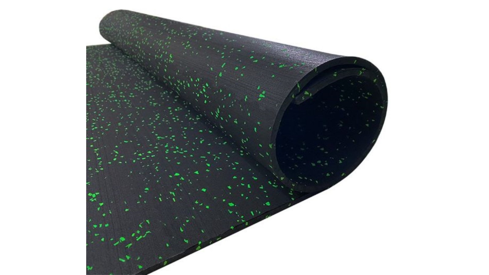 Fitness Hero10M x 0.5cm EPDM Rubber Gym Flooring Roll - Green Flek