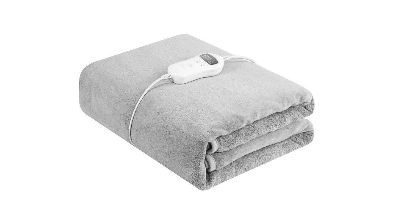 Goldair Micro Fleece Heated Throw Electric Blanket - Grey