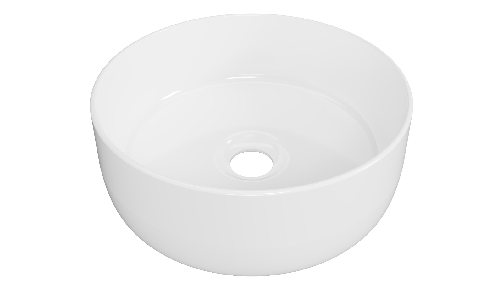 Timberline Gem 320mm Above Counter Basin - Gloss White