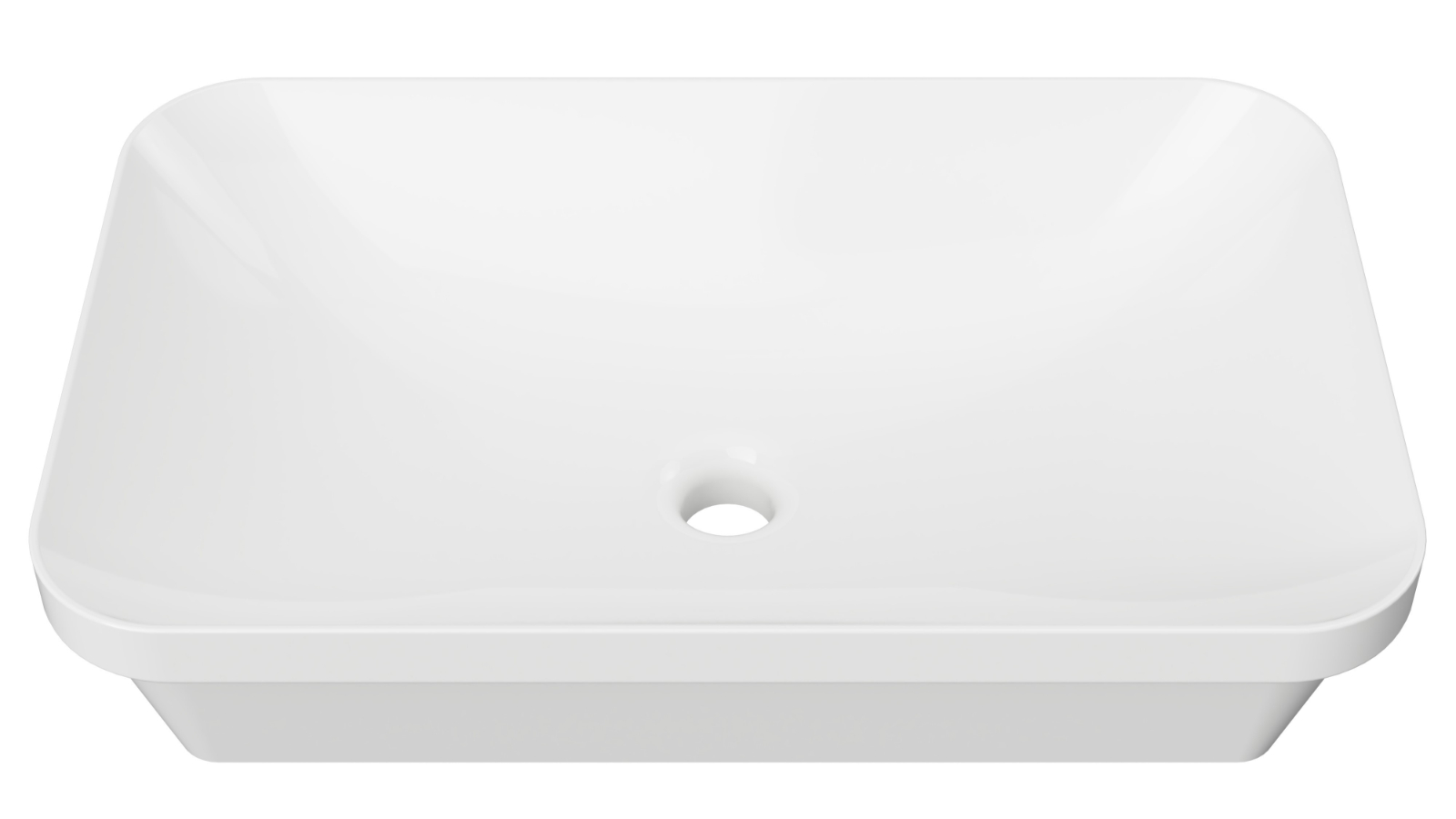 Timberline George 600mm Semi Inset Basin - Gloss White