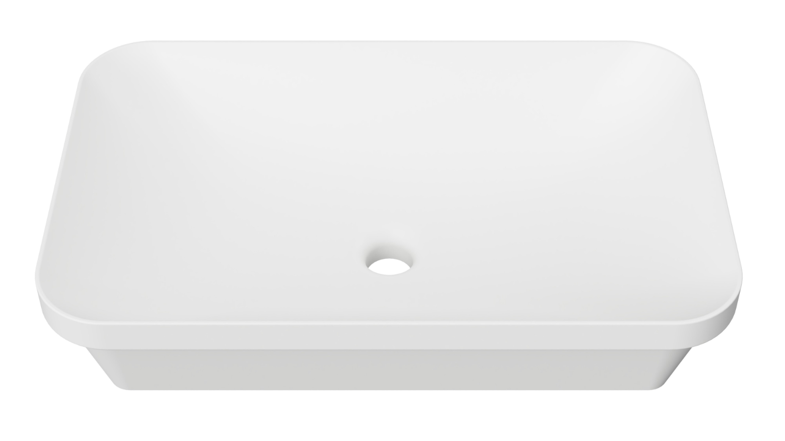 Timberline George 600mm Semi Inset Basin - Matte White