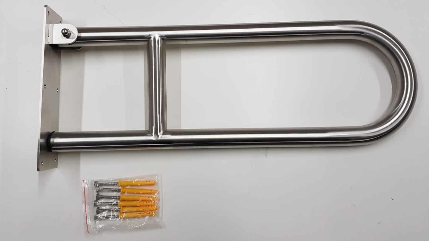 Gilani Engineering Drop Down Heavy Duty Stainless Steel Toilet Grab Rail
