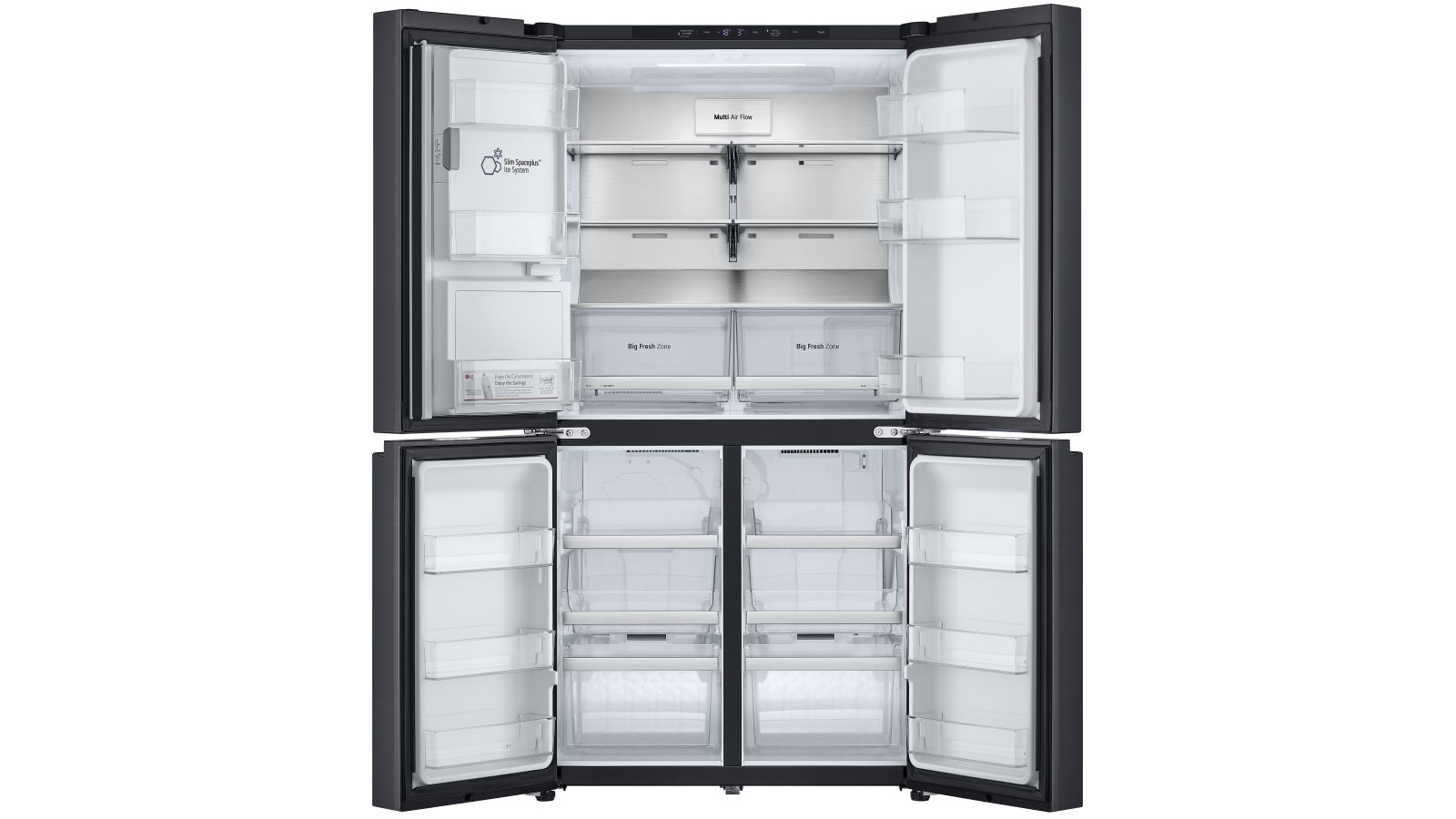 LG 637L French Door Fridge with Ice & Water Dispenser Matte Black Harvey Norman