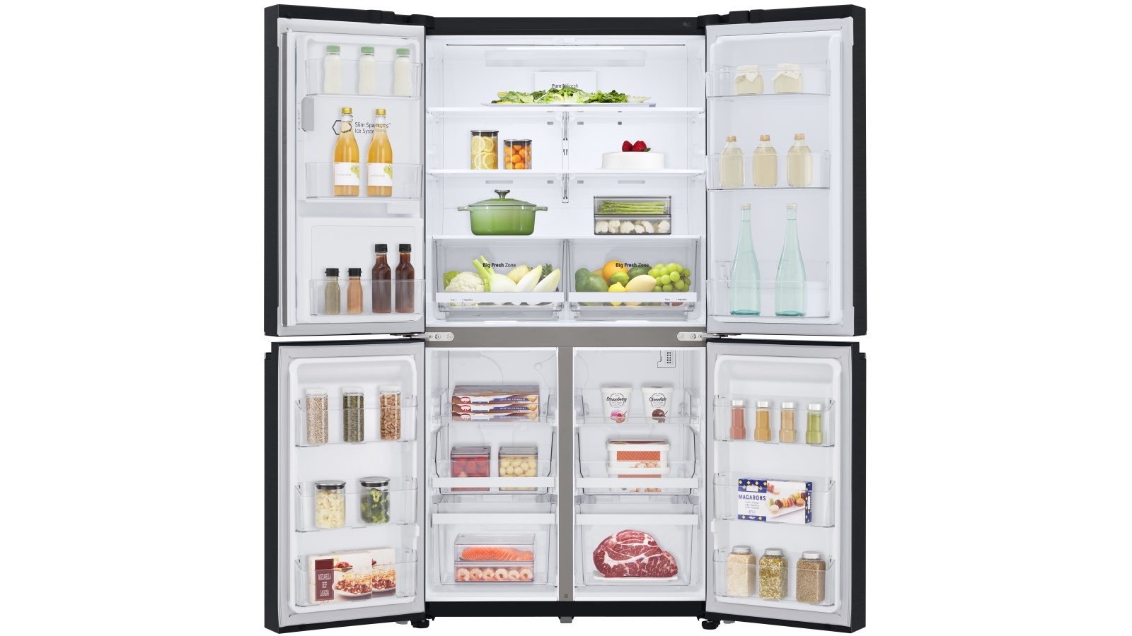 LG 637L French Door Fridge with Slim InDoor Icemaker Matte Black Harvey Norman