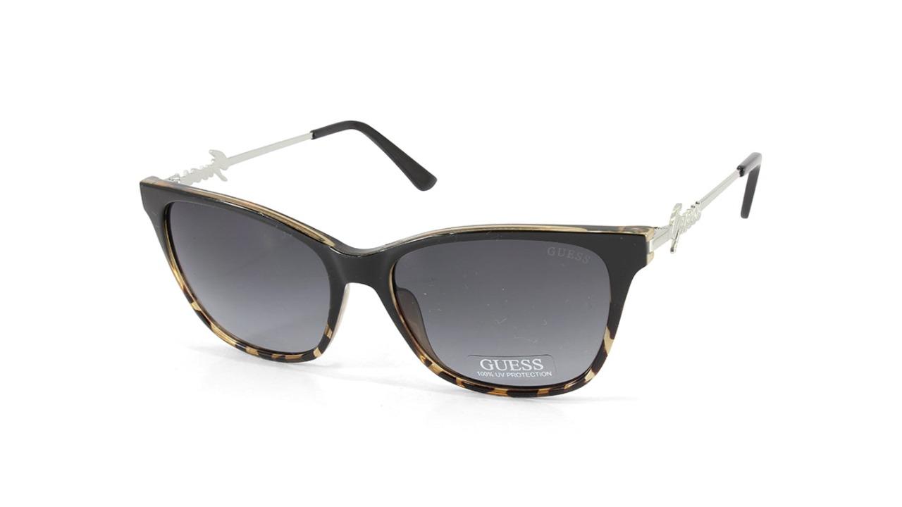 Guess GF6155 01B Gradient Women's Fashion Sunglasses - Shiny Black Smoke/Grey