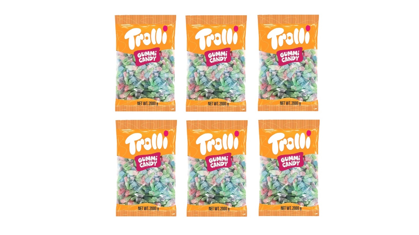 Trolli Pack of 6 Fizzy Soda Soft Drink Bottle Lollies Candy - 2kg