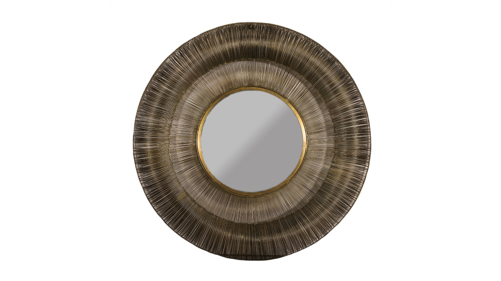 SSH Collection Wired 72cm Round Wall Mirror - Brass