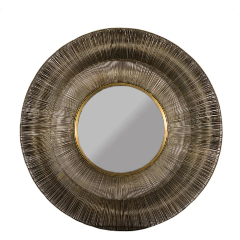 SSH Collection Wired 72cm Round Wall Mirror - Brass