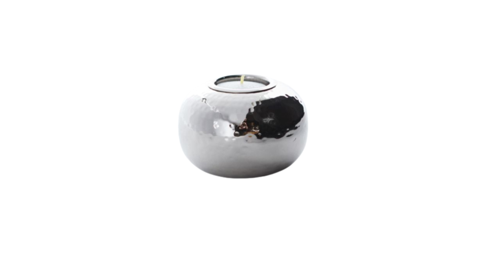 SSH Collection Nickel Marakesh Large 25cm Wide Single Tea Light Candle Holder