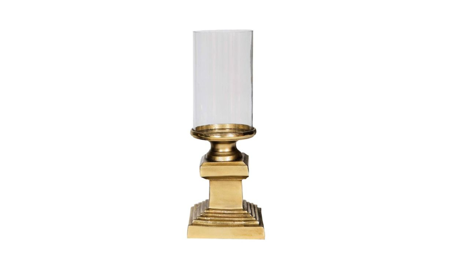 SSH Collection Lara 42cm Tall Hurricane Lamp - Brass