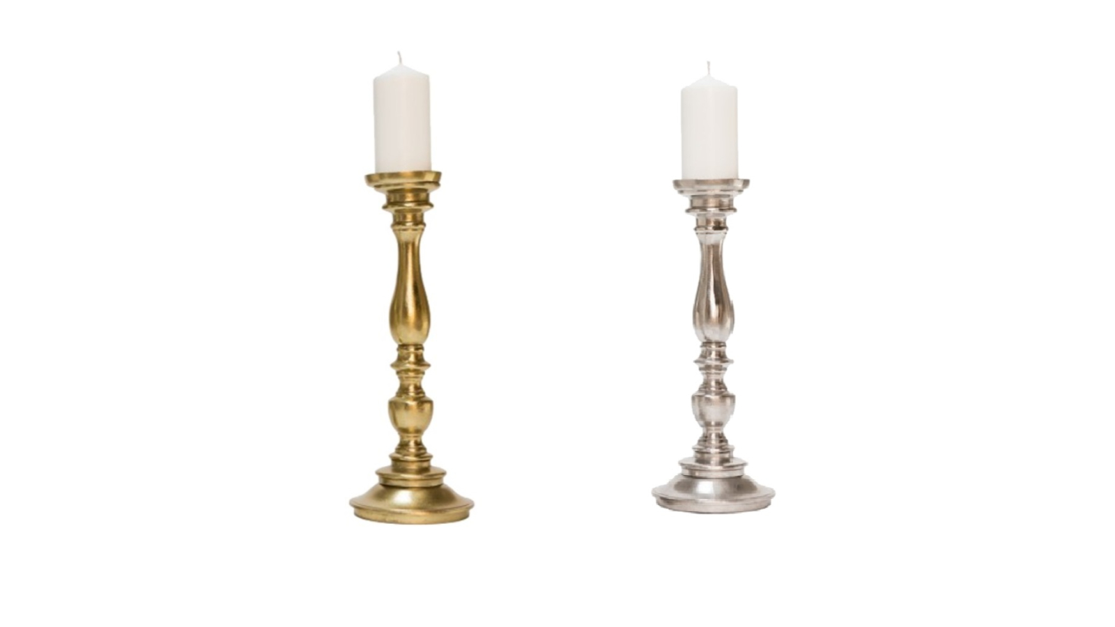 SSH Collection Alexa Nickel Tall Single Candle Stand
