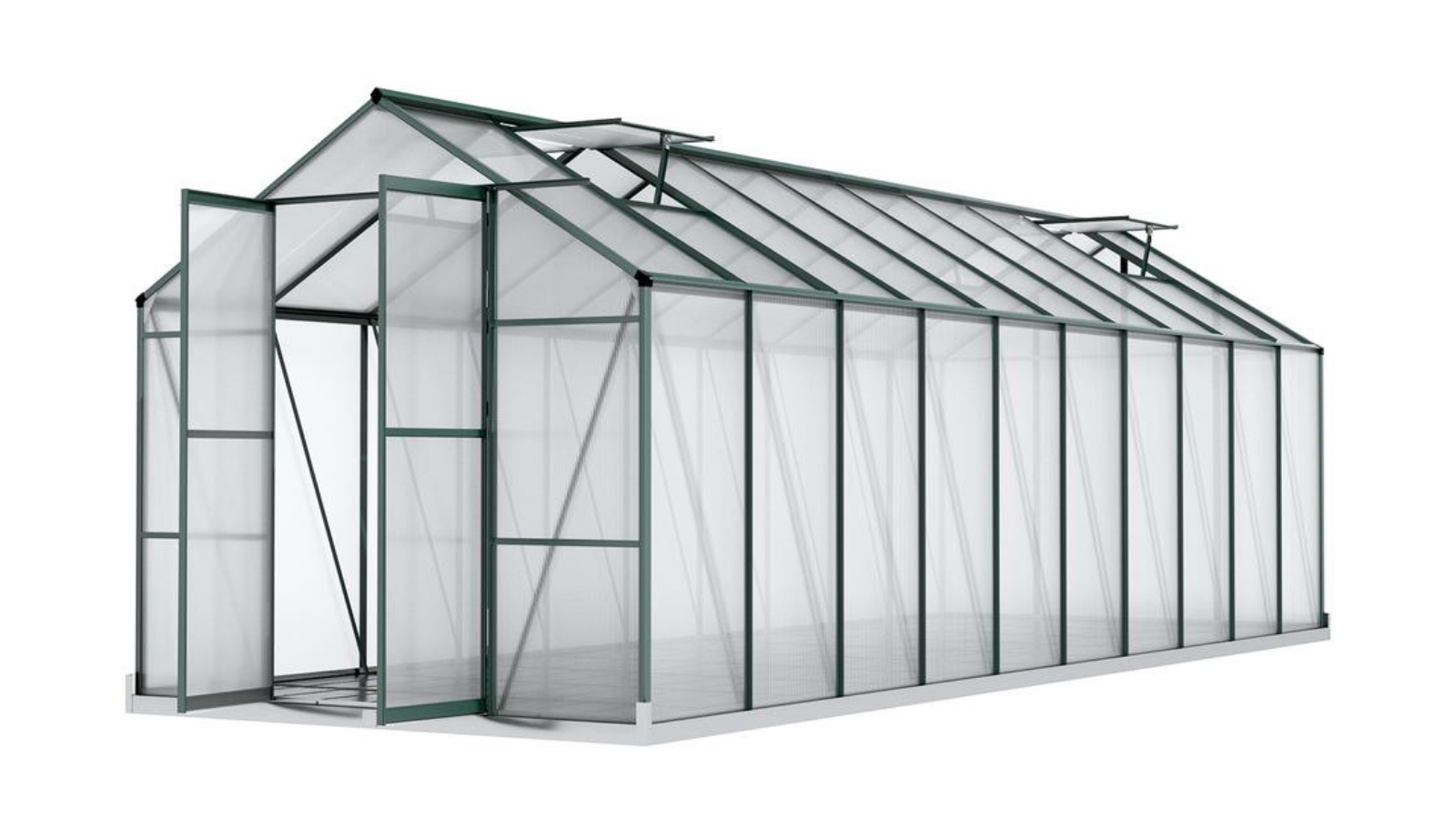 Greenfingers Aluminium Greenhouse - 603 x 244cm