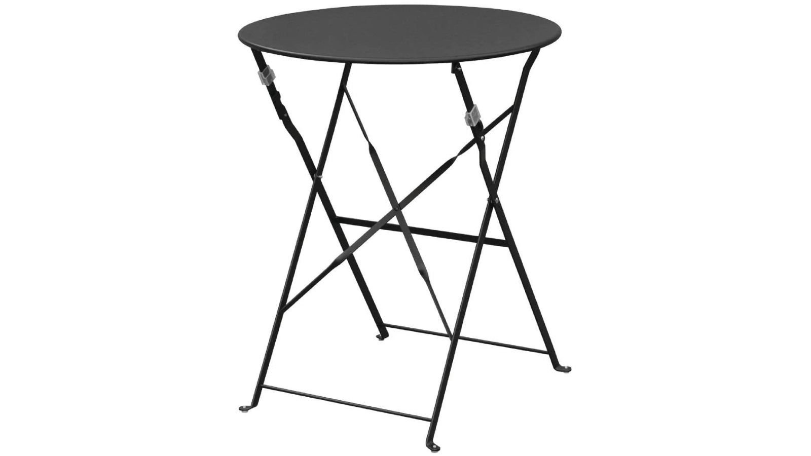 Bolero 59.5cm Black Pavement Style Steel Table