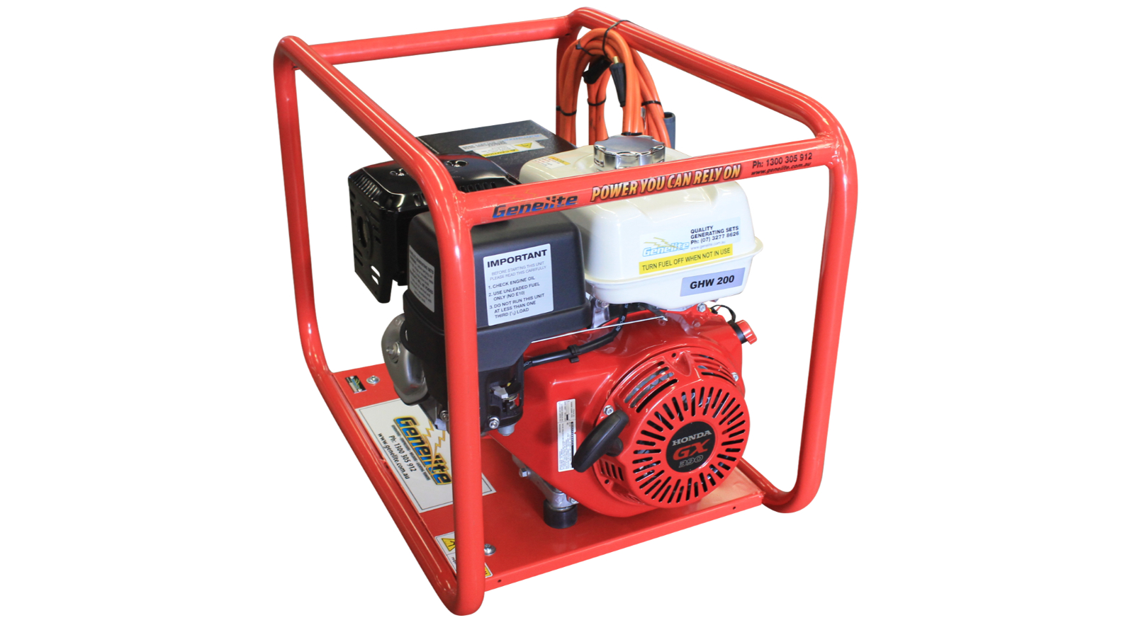 Honda AU Powered 7kVA Petrol Generator Welder Recoil Start GHW200/7