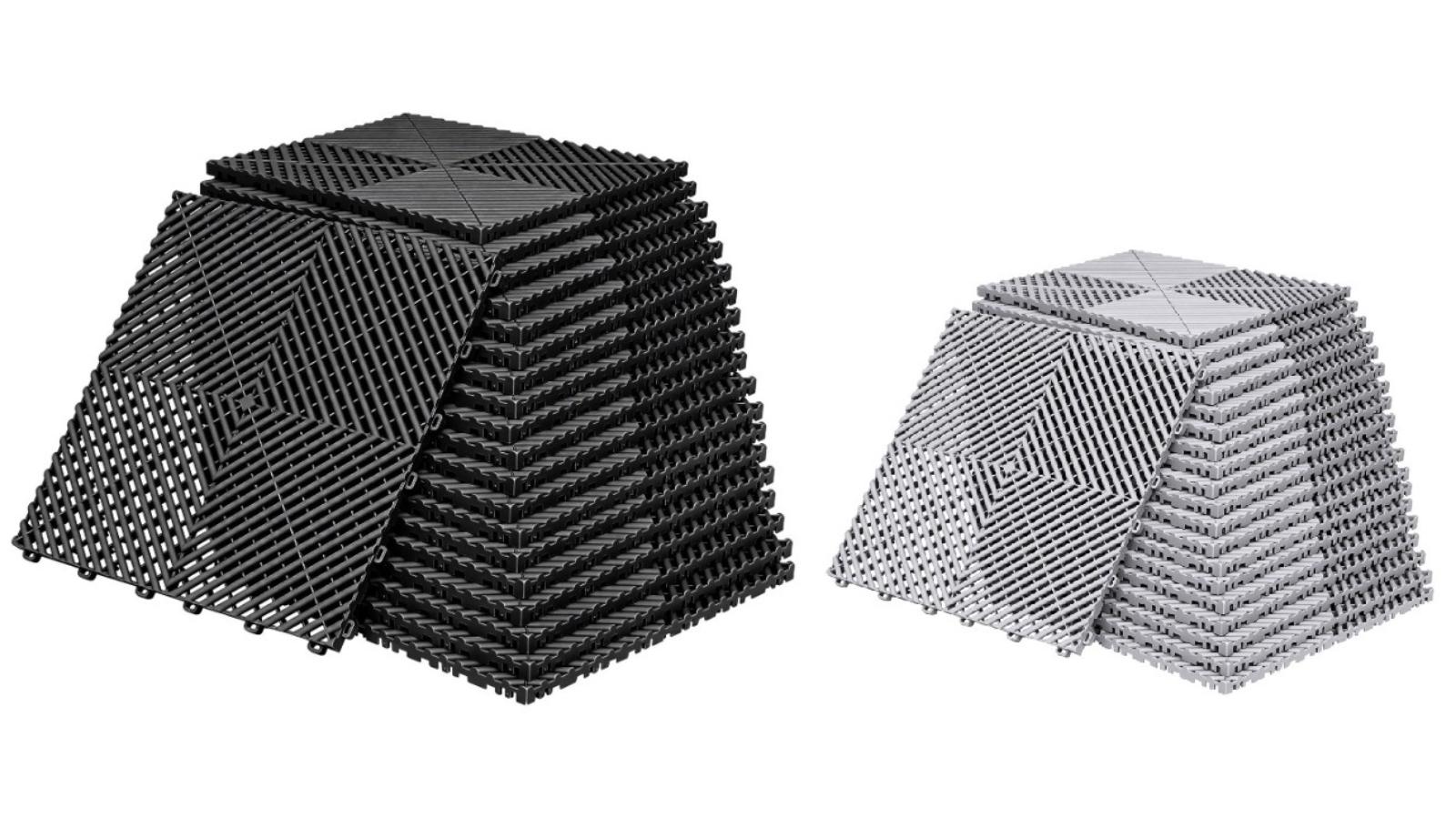 Giantz 20 Piece Non-Slip Interlocking Drainage Heavy-Duty Garage Floor Tile