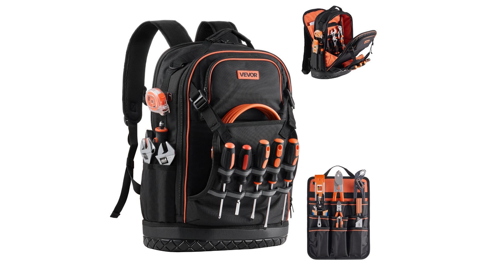 Vevor 65-Pocket Tear-resistant Jobsite Tool Backpack