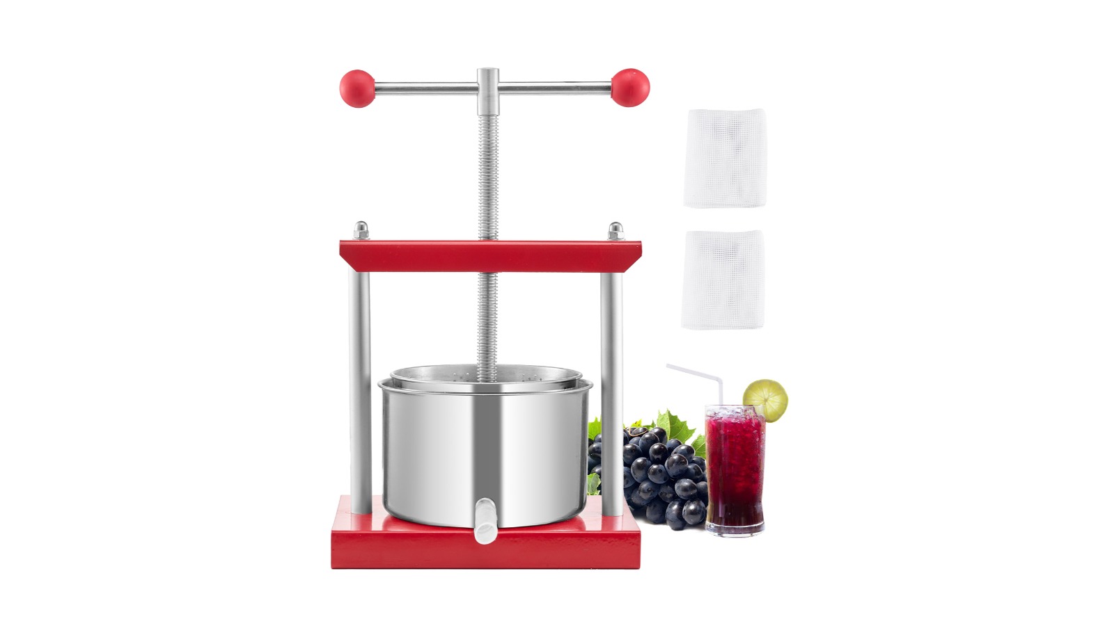 Vevor Manual Fruit Wine Press - 3L
