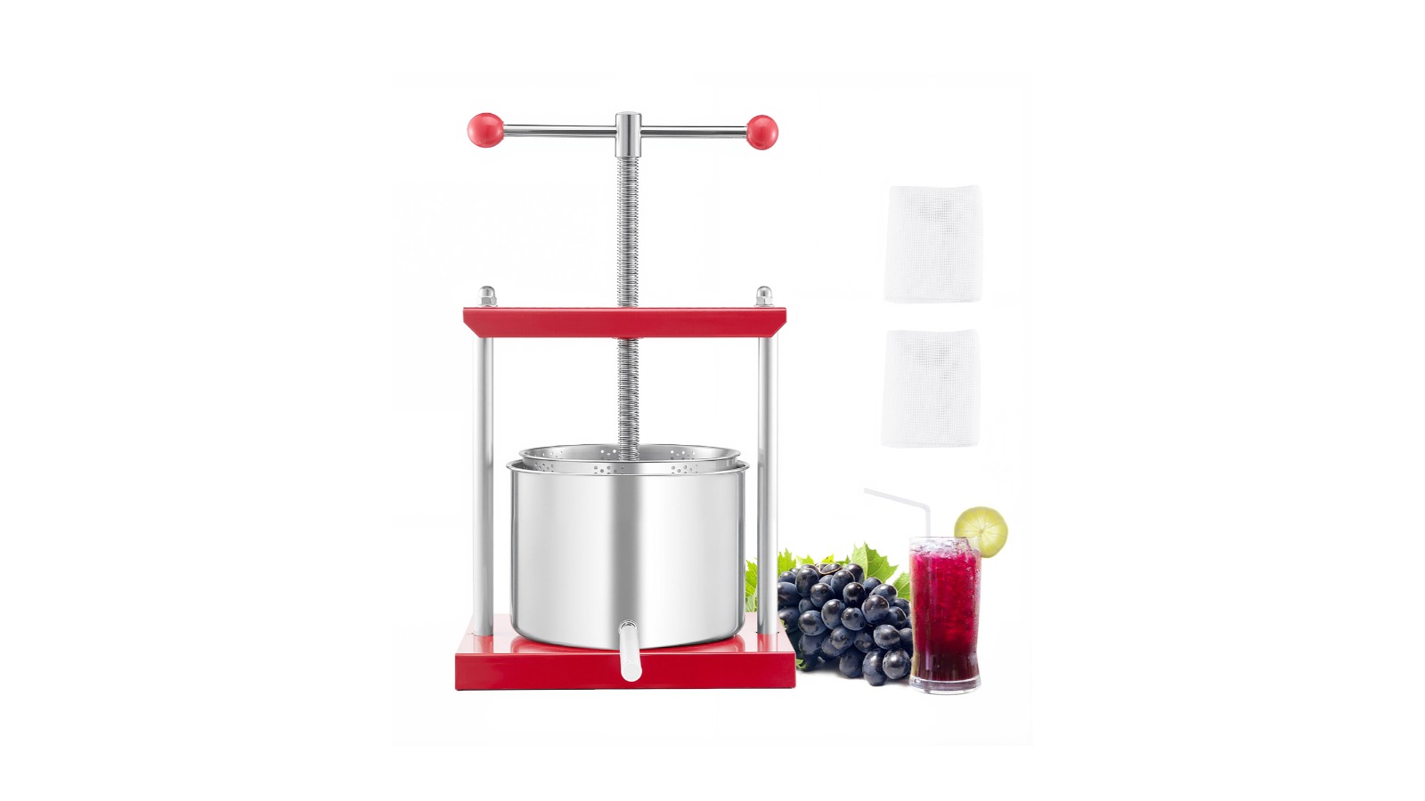 Vevor Manual Fruit Wine Press - 6L