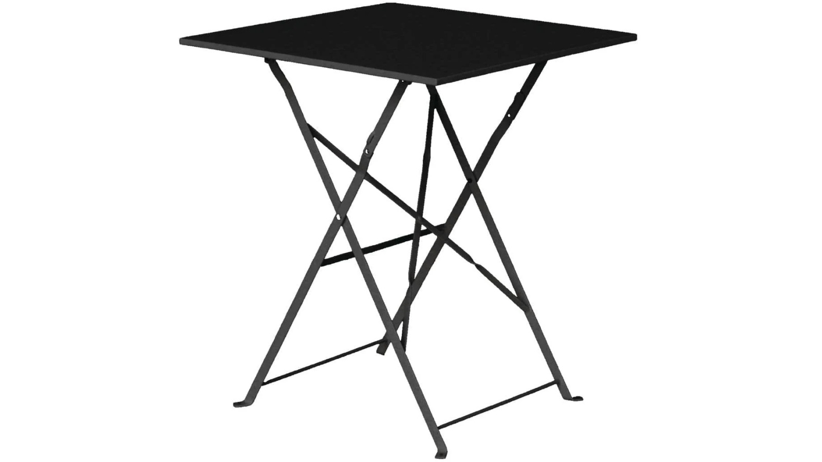 Bolero Black Square Pavement Style Steel Table