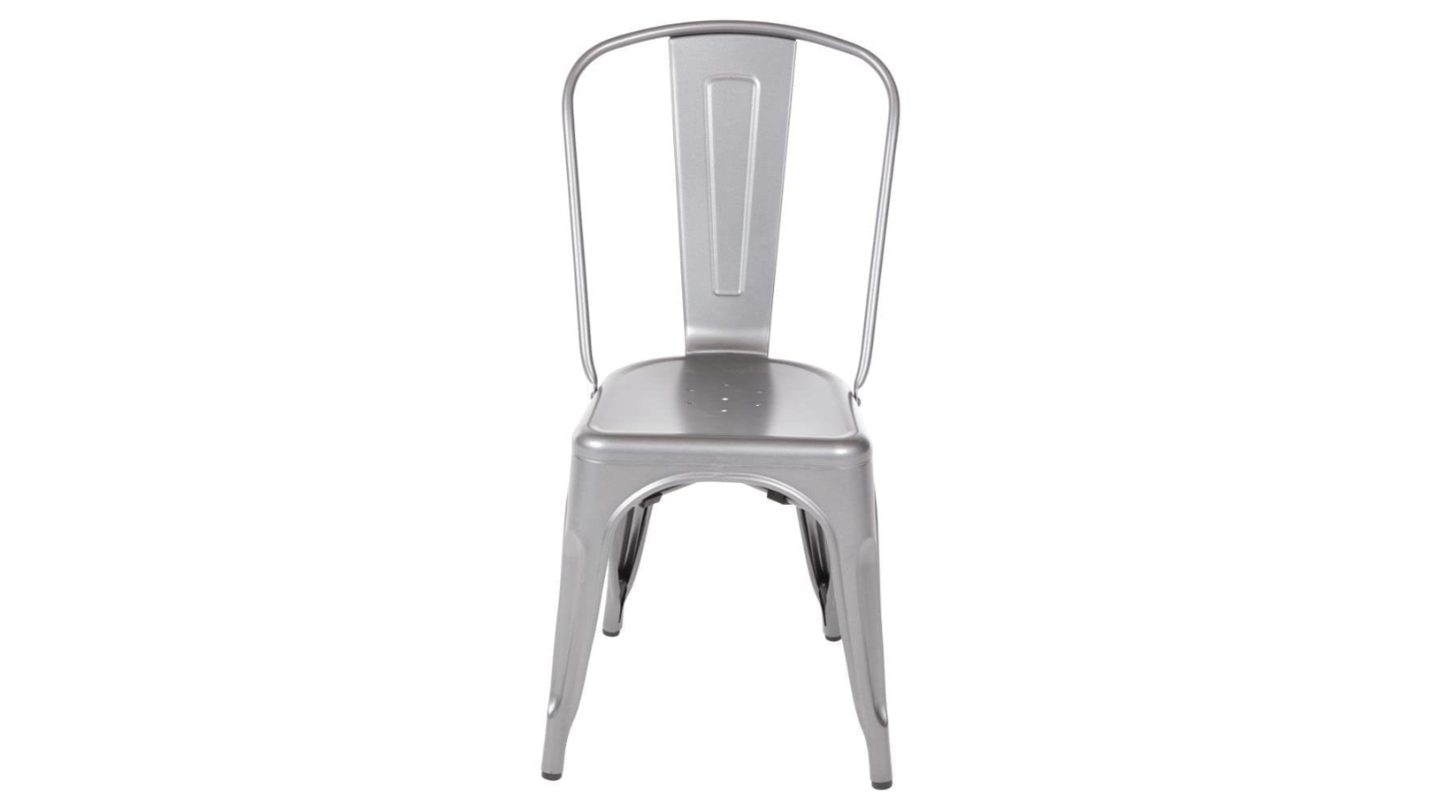 Bolero Pack of 4 Gun Metal Grey Steel Bistro Side Cafe Chair
