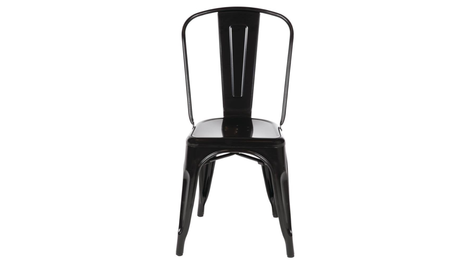 Bolero Pack of 4 Black Steel Bistro Side Cafe Chair