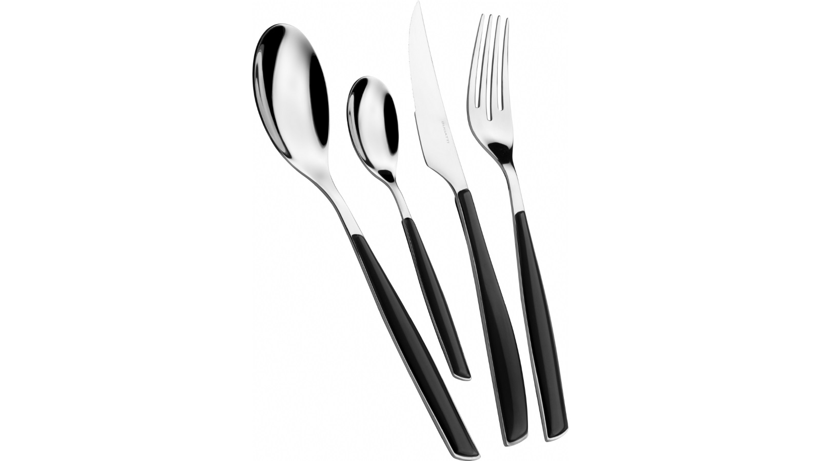 Bugatti Glamour 24 Piece Cutlery Set - Black Piano
