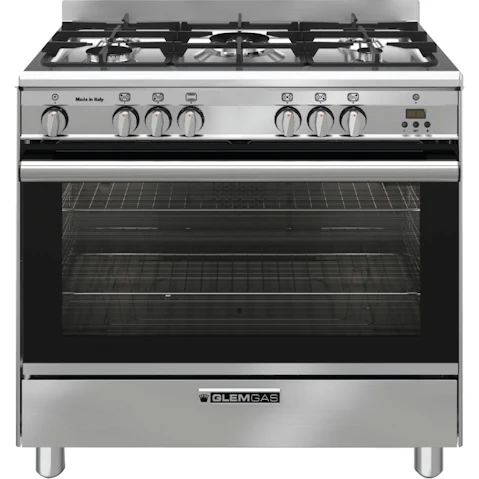 Glem Gas 90cm Gas Cooker - Stainless Steel