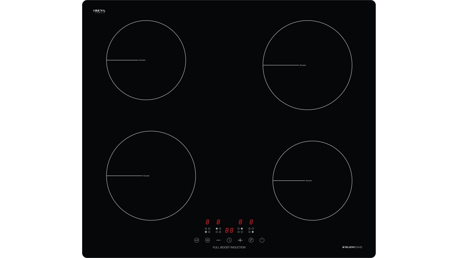 Glem Gas 600mm 4 Zone Induction Cooktop with Boost Function