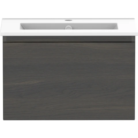 ADP Glacier Slim Lite Ensuite All-Drawer 600mm Wall Hung Vanity with Ceramic top