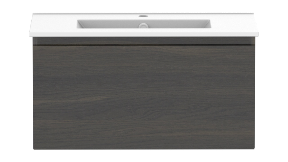 ADP Glacier Slim Lite Ensuite All-Drawer 750mm Wall Hung Vanity with Ceramic top