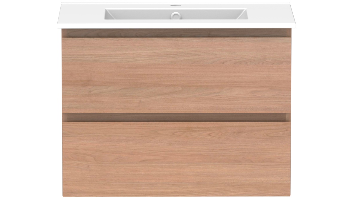 ADP Glacier Twin Lite All Drawers 750mm Wall Hung Vanity with Ceramic top
