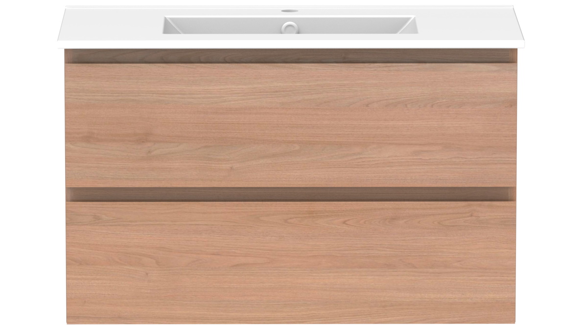 ADP Glacier Twin Lite All Drawers 900mm Wall Hung Vanity with Ceramic top
