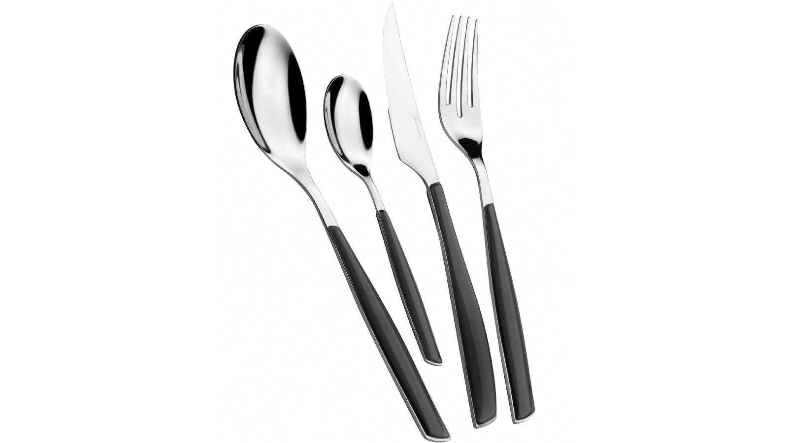 Bugatti Glamour 24 Piece Cutlery Set - Smoky Black