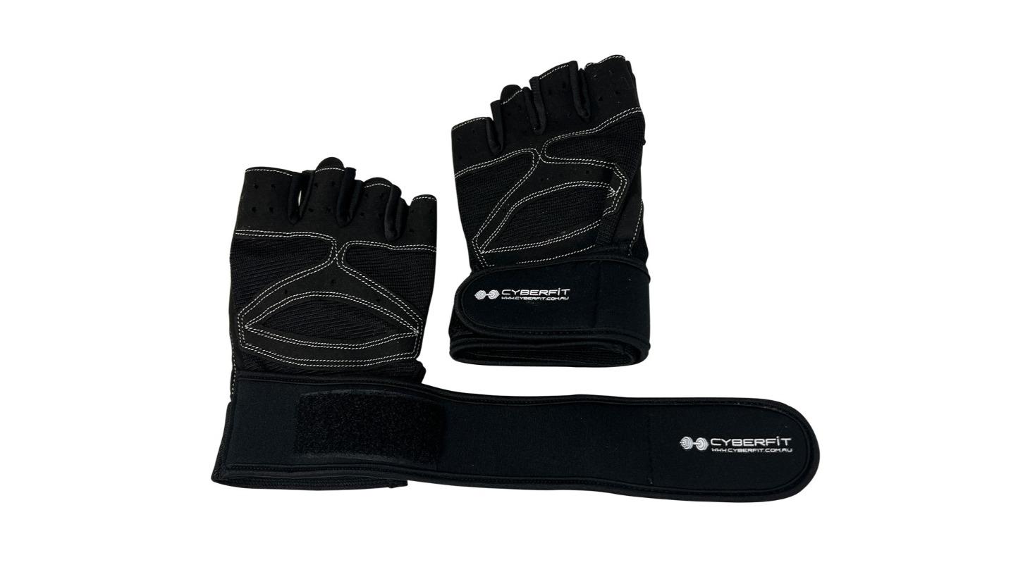 Cyberfit Elite Suede Gym Gloves with Wrist Cuff