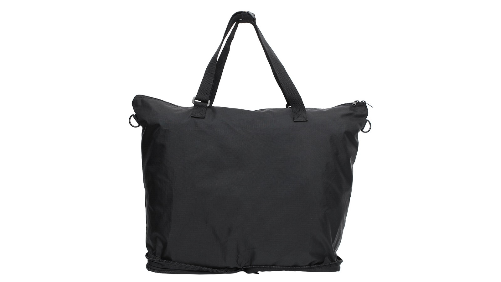 Koele Foldable Nylon Tote Shopper Bag for Travel Laptop Grocery - Black