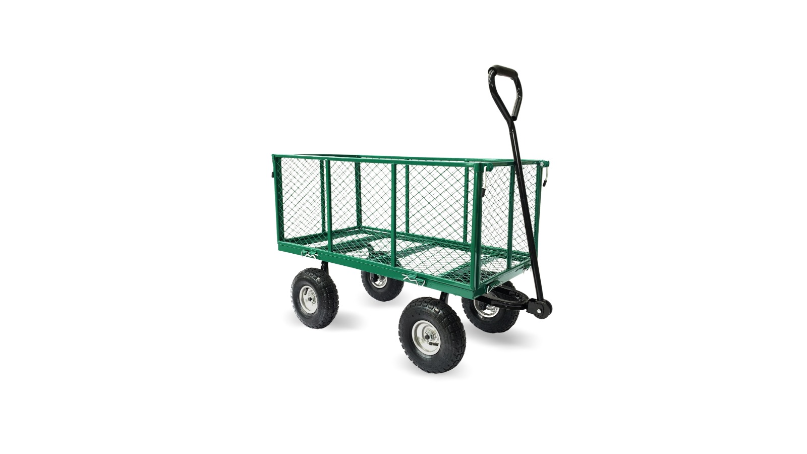Wallaroo Steel Mesh Garden Trolley Cart - Green