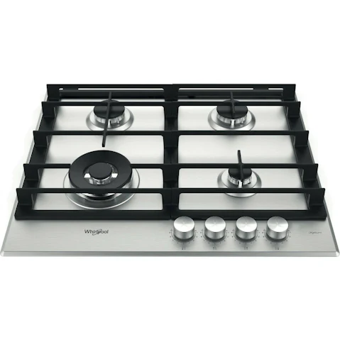 Whirlpool 600mm 4 Burner Gas Cooktop - Stainless Steel Ixelium