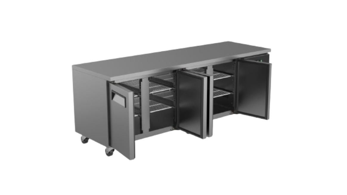 AG Equipment Commercial Worktop 4-Door Underbench Fridge