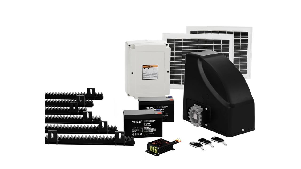 LockMaster 20 Watts Solar Panel Automatic Sliding Gate Opener Kit
