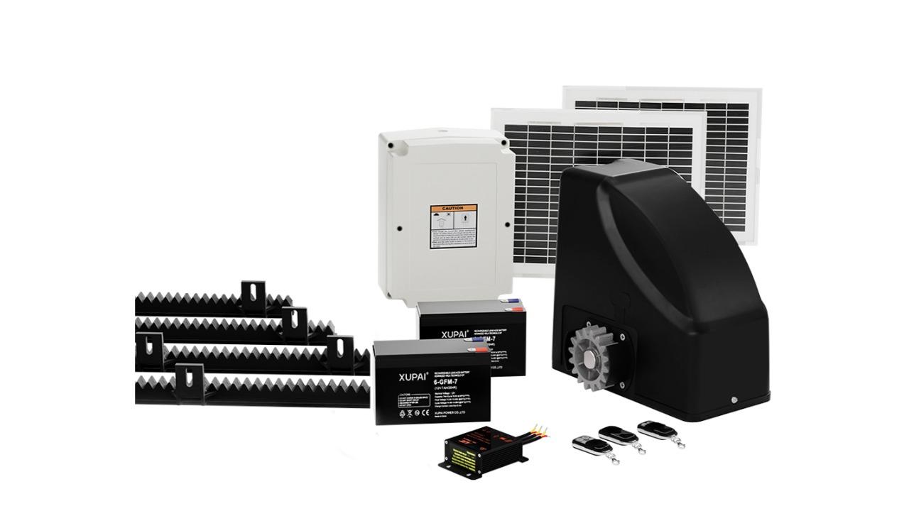 LockMaster Solar Automatic Sliding Gate Opener Kit