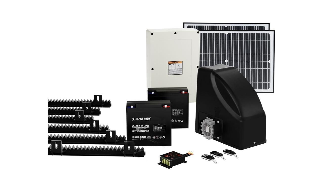 LockMaster 40 Watts Solar Panel Automatic Sliding Gate Opener Kit
