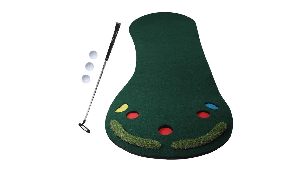 Centra Golf Artificial Grass with Club and Ball - Green