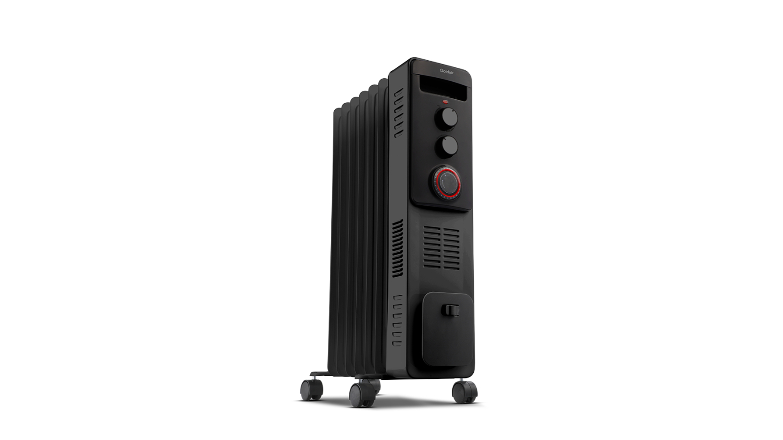 Goldair 1900W 7 Fin Oil Column Heater with Turbo Timer - Black