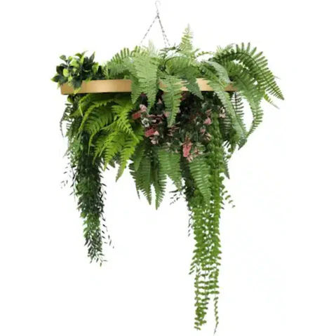 Designer Plants UV Resistant Gold Framed Hanging Disc - 60cm