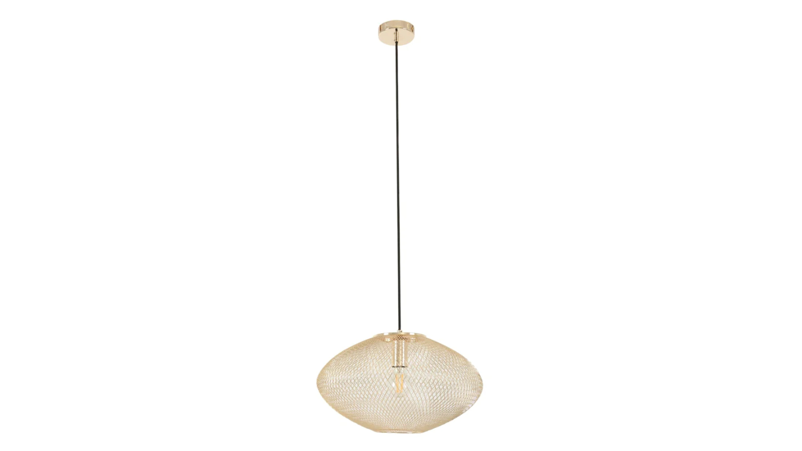 GOLPE Interior Small Oval Stainless Steel Pendant Light - Champagne Gold