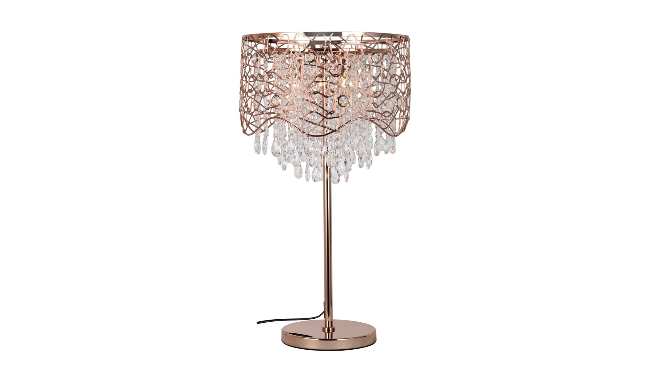 Pink rose online gold lamp