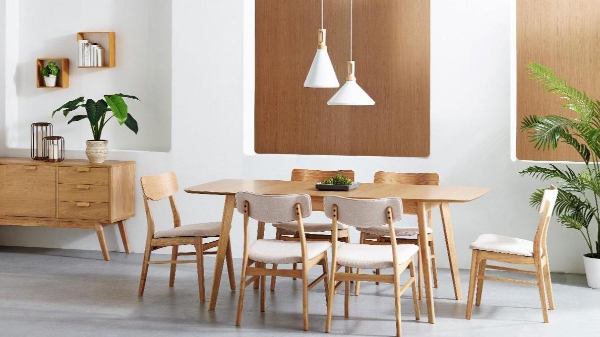 Cody 7-Piece Extension Dining Table Set - Natural