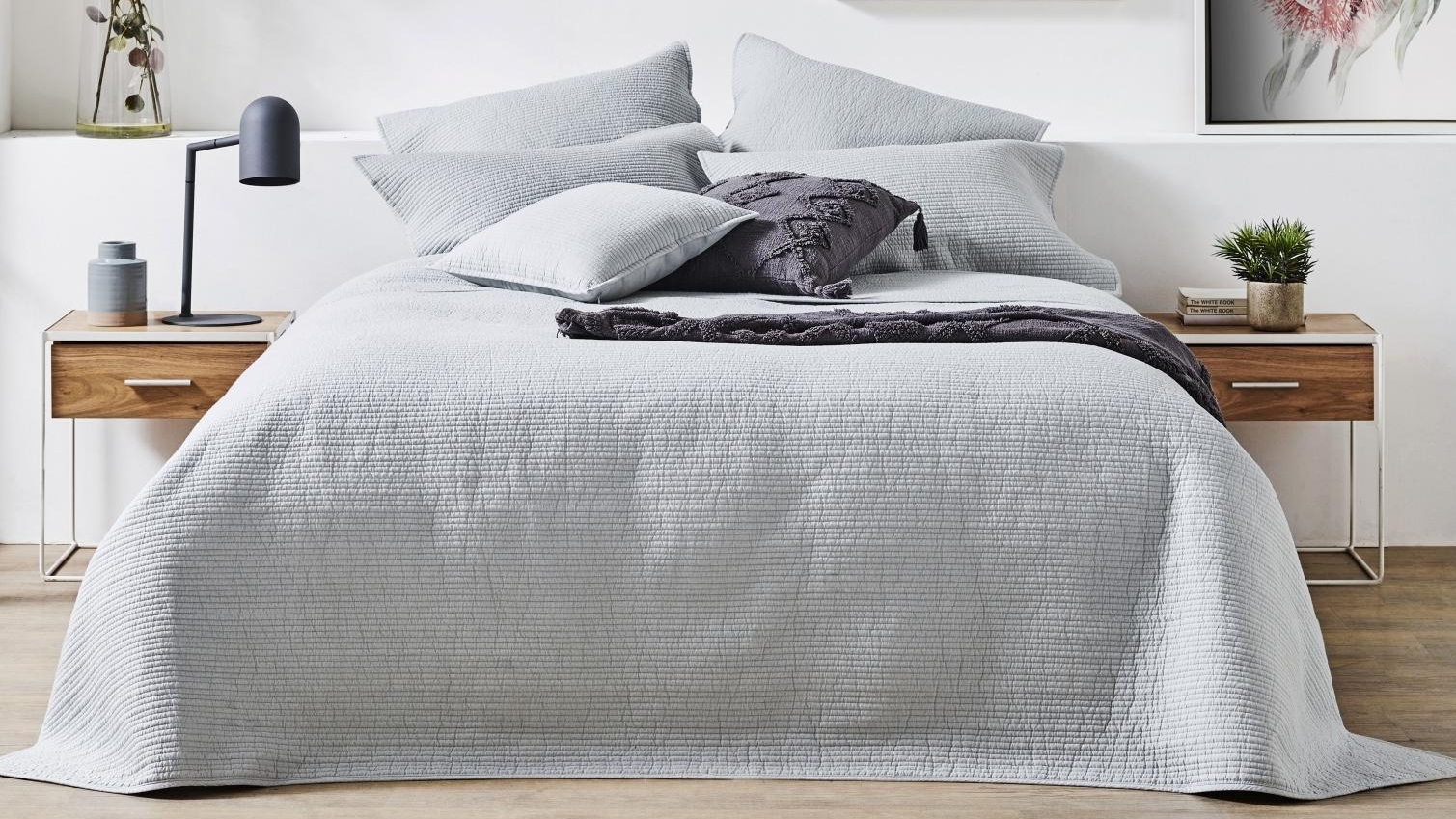 L'Avenue Jamieson Silver Coverlet Set 