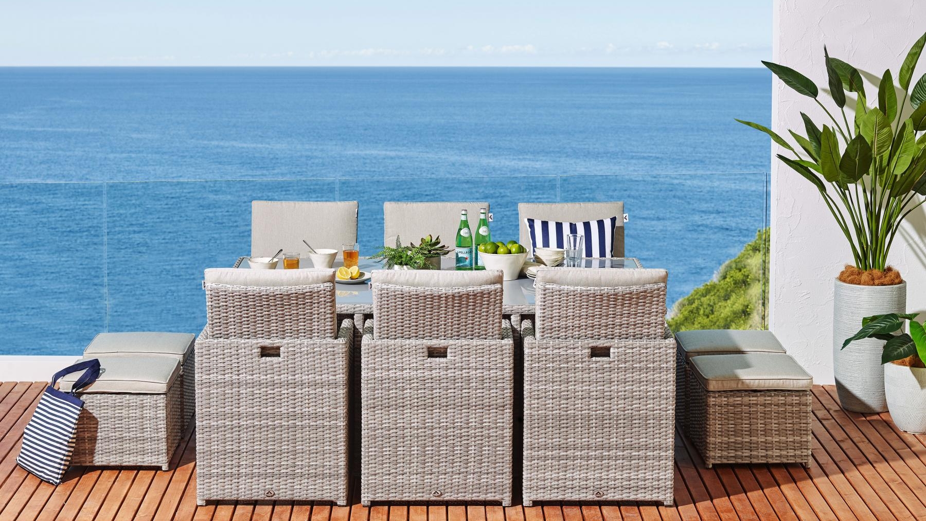 Warwick Teak Coyne Piece Dining Set With Cushions Sorrento