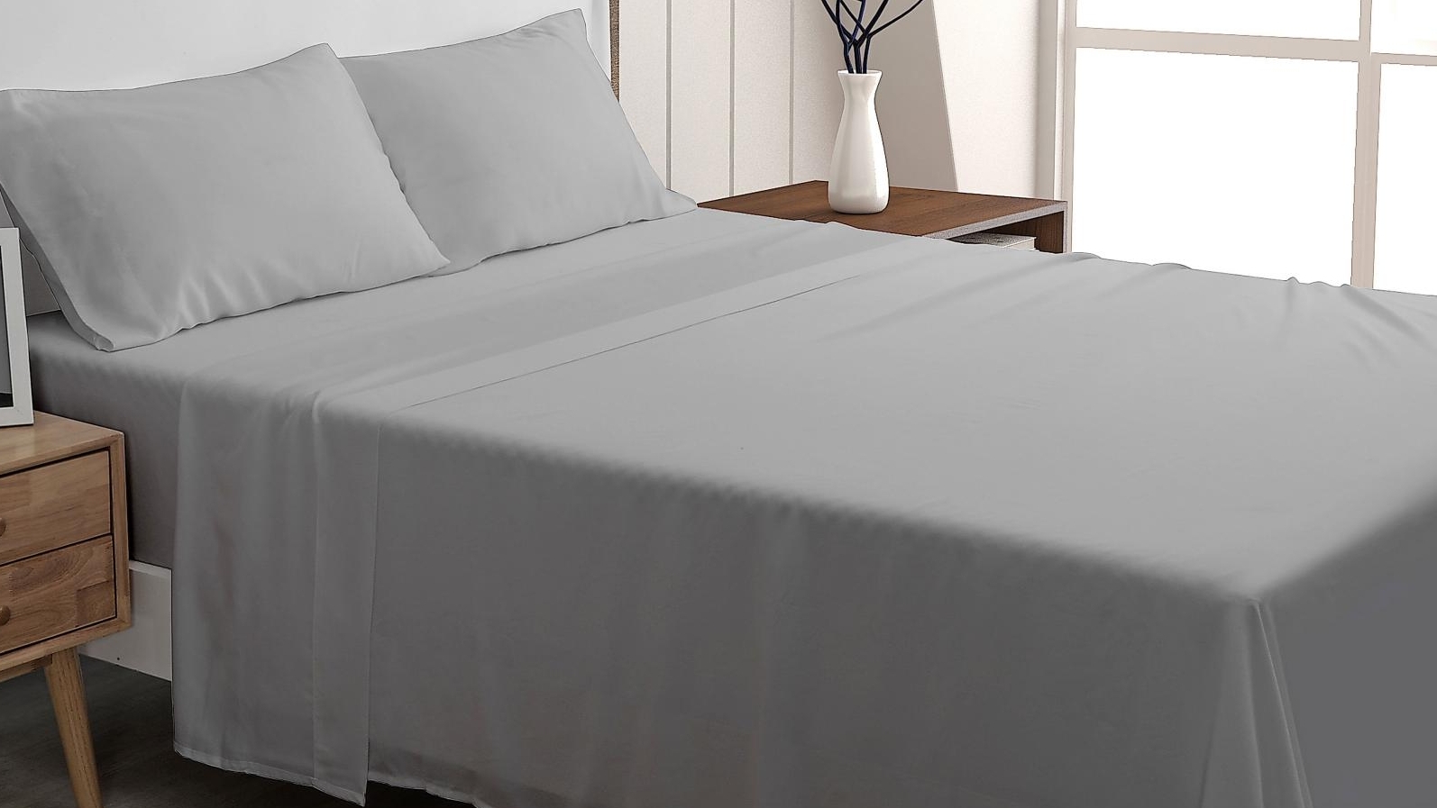 Bambi Eco Touch Tencel Silver Mega Sheet Set -Super King